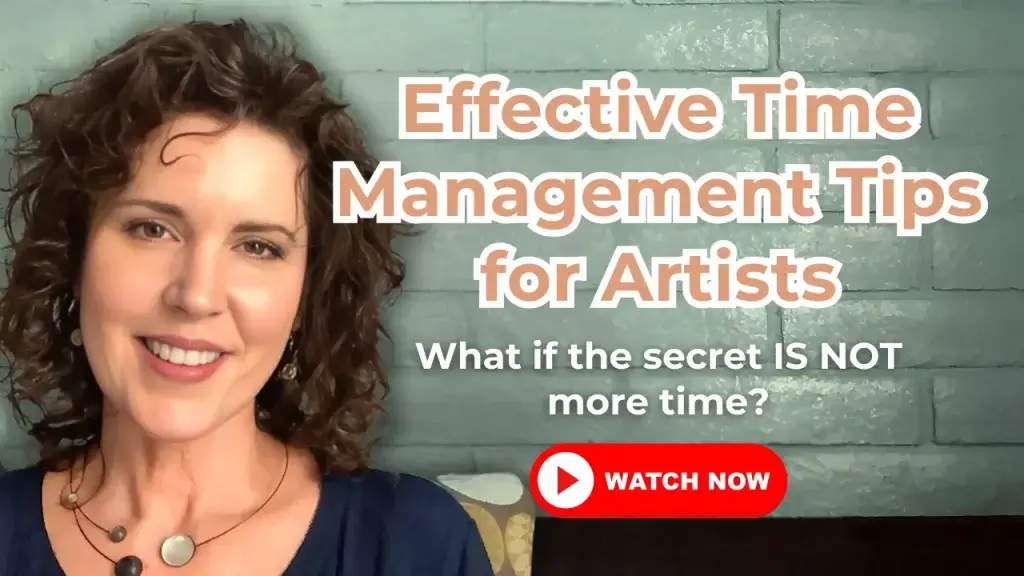 Crista giving effective time-management tips for artists