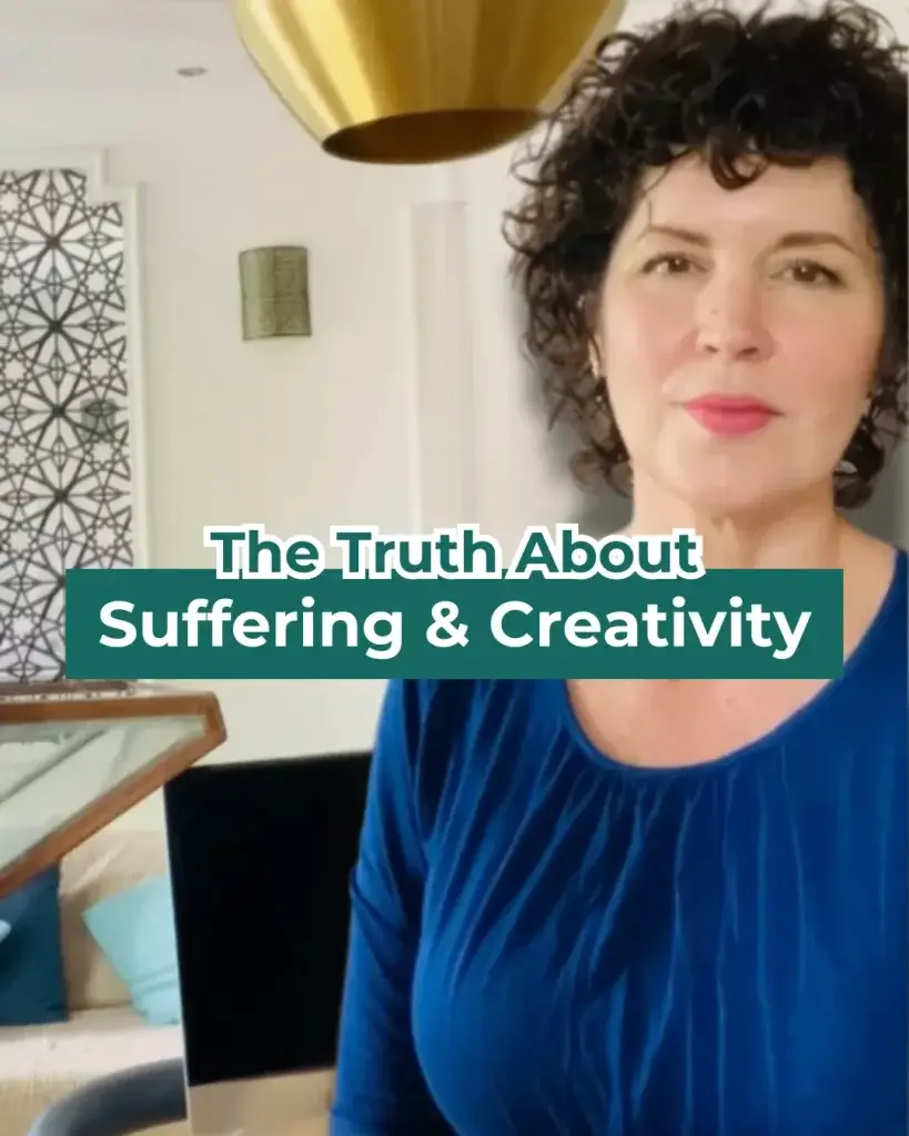 Crista talking about the truth about suffering and creativity of Artists in the art world