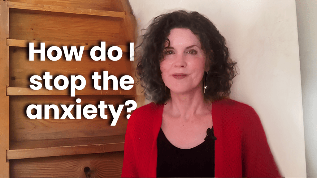 Crista Cloutier speaking on camera in a video talking about faith, grace, and joy for artists.